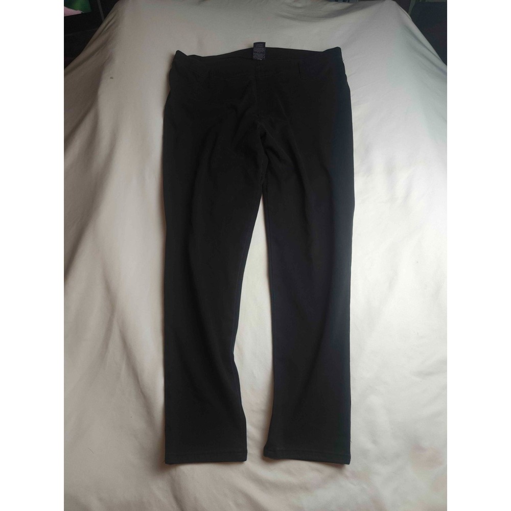 Faded Glory Pants Womens Size 2XL Black Pull On Knit Stretch Casual Trousers